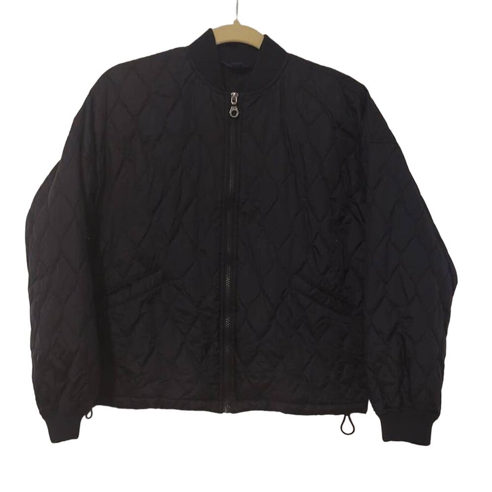JoyLab Deep Navy Blue Quilted Athletic Winter Cold Weather Full Zip Jacket XS
